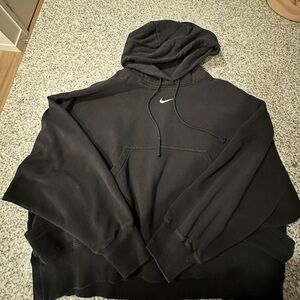 Nike Black Hoodie with White Logo